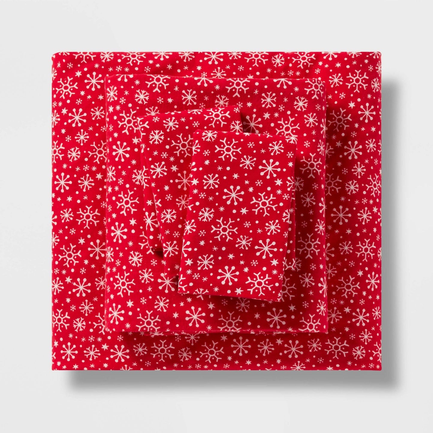 Full Christmas Flannel Sheet Set Snowflake Print - Wondershop - Product image 1