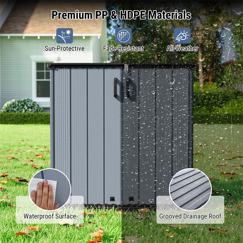 175 Gallon Outdoor Storage Shed, All-Weather Resin Patio Storage Box with Floor - Product image 16