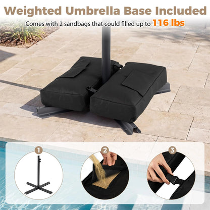 Tangkula 10ft Patio Umbrella with Base Included with 360 Degree Rotation - Product image 8