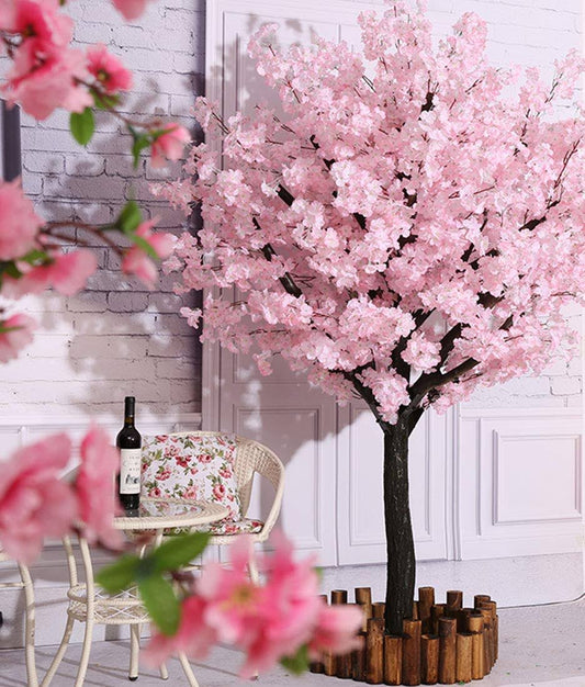 Artificial Cherry Blossom Trees Handmade Light Pink Tree Indoor Outdoor Home Office Party Wedding (5ft - Product image 1