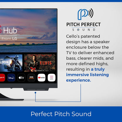 Cello C2224WS Trav 22" Inch Smart Full HD 12V Camping Travel TV Frameless Triple Tuner Bluetooth WebOS by LG Pitch Perfect Speaker Motorhome Truck Boat [2024]