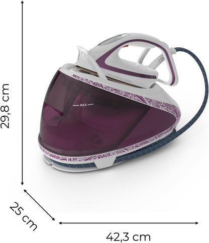 Calor Pro Express Ultimate Steam Generator, High Pressure, 7.3 bars, Pressing Function 490 g/min, Limescale collector, Made in France GV9560C0