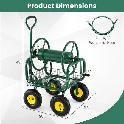 Portable Garden Hose Reel Cart Holds 300FT of 5/8" Large Capacity - Product image 21