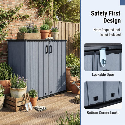 175 Gallon Outdoor Storage Shed, All-Weather Resin Patio Storage Box with Floor - Product image 20