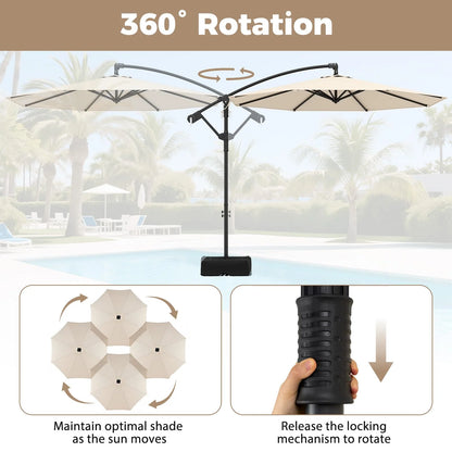 Tangkula 10ft Patio Umbrella with Base Included with 360 Degree Rotation - Product image 2