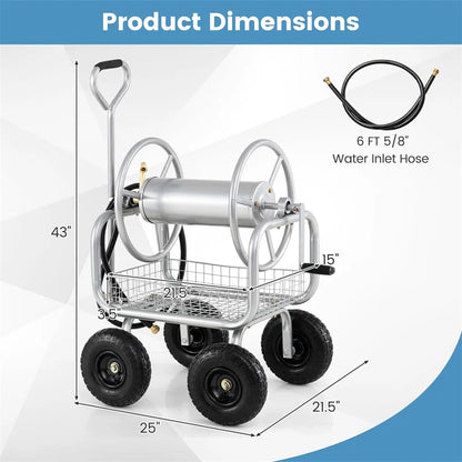 Portable Garden Hose Reel Cart Holds 300FT of 5/8" Large Capacity - Product image 31