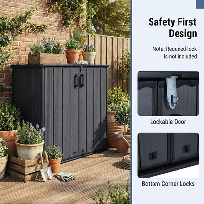 175 Gallon Outdoor Storage Shed, All-Weather Resin Patio Storage Box with Floor - Product image 8