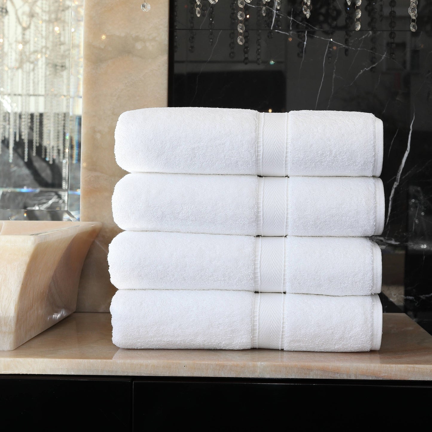 Luxury Hotel & Spa Collection 100% Turkish Cotton Bath Towels Set of 4 - Product image 1