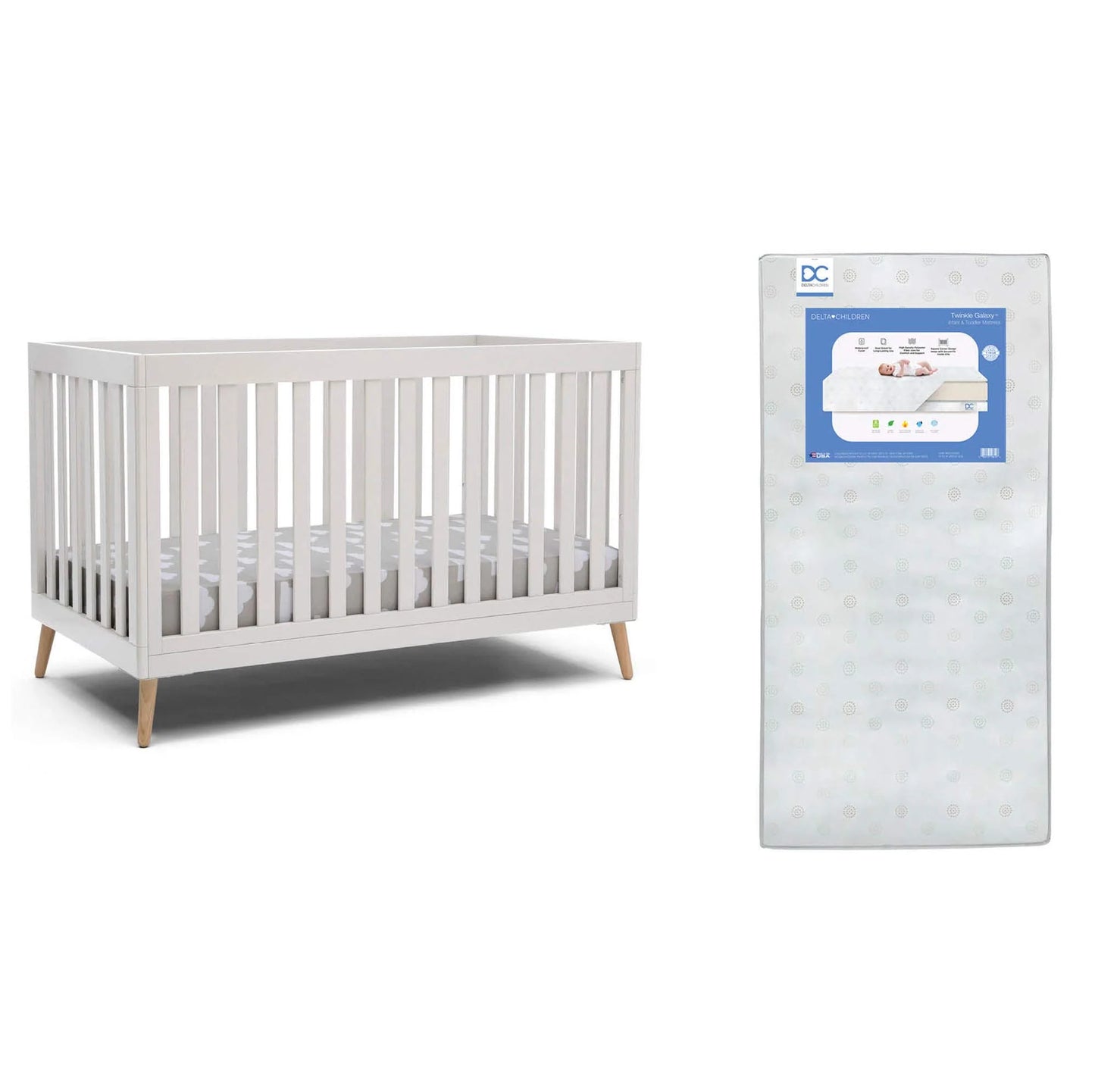 Essex 4-in-1 Convertible Baby Crib with Toddler Mattress - Product image 2