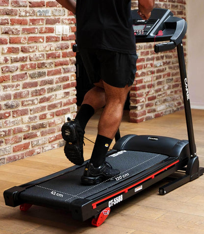 Care Fitness - Connected Treadmill CT-5588-2 - Inclinable and Foldable Electric Treadmill - Up to 16km/h - 3 Incline Levels - 12 Programs - Kinomap