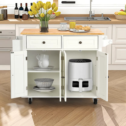 Richya Kitchen Island with Storage, Rolling Kitchen Cart with Lockable Wheels - Product image 5