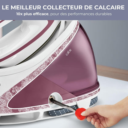 Calor Pro Express Ultimate Steam Generator, High Pressure, 7.3 bars, Pressing Function 490 g/min, Limescale collector, Made in France GV9560C0