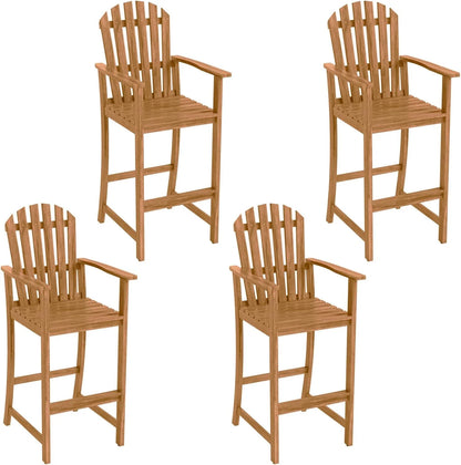 Tangkula Tall Adirondack Chair - Outdoor Acacia Wood Bar Stool with Back - Product image 11