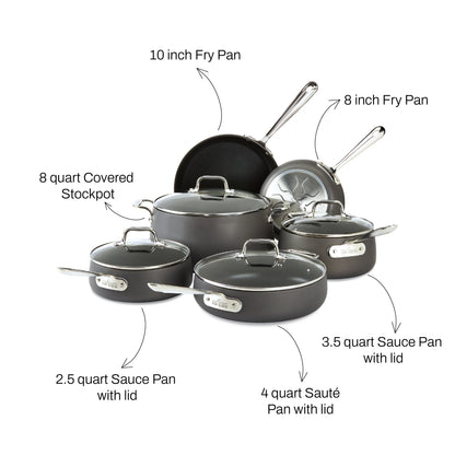 All - Clad HA1 Hard Anodized Nonstick Cookware, 10 Piece Set - Product image 9