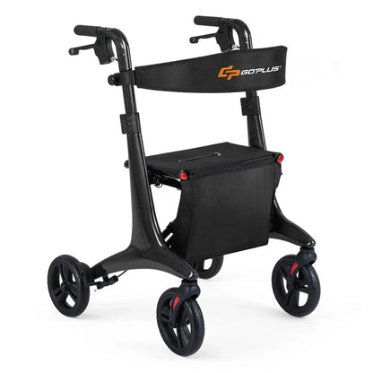 Ultralight Carbon Fiber Rollator Walker for Seniors, Foldable Rolling Walker with Seat, 8" Wheels - Product image 2