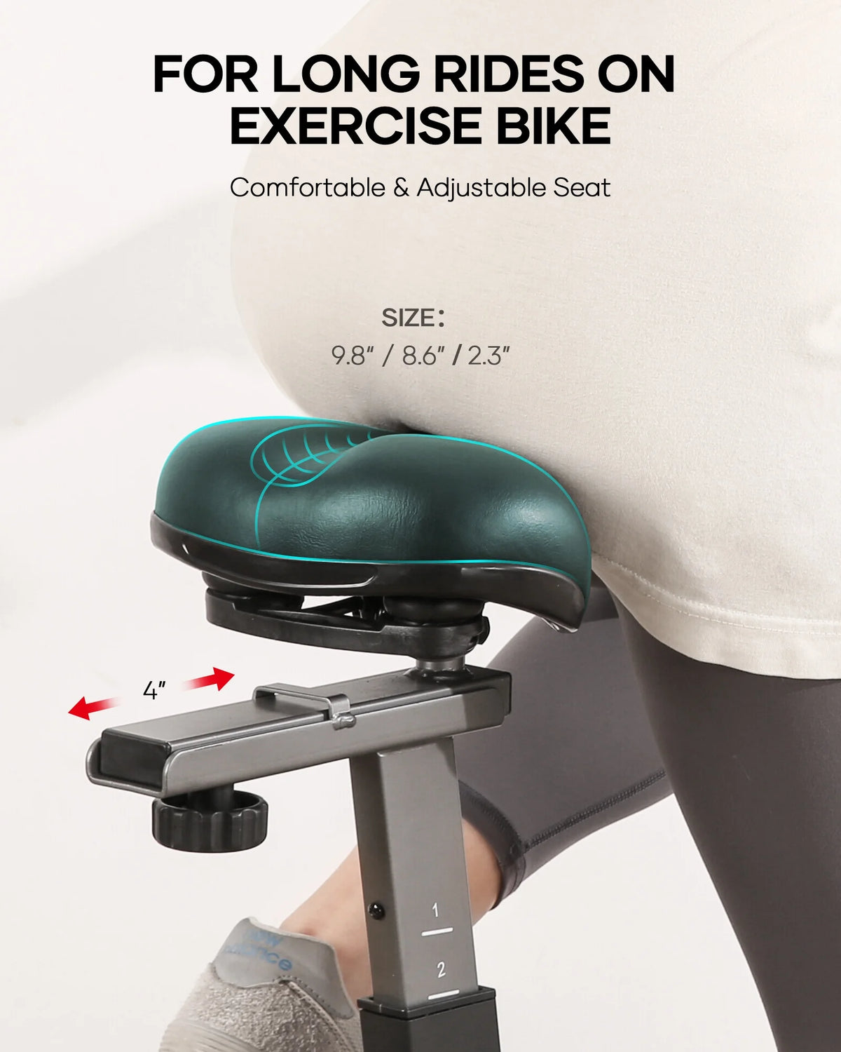 Naipo Exercise Bike Indoor Cycling Bike with 300 lb Big Seat Cushion for Home Cardio Leg Workout - Product image 8