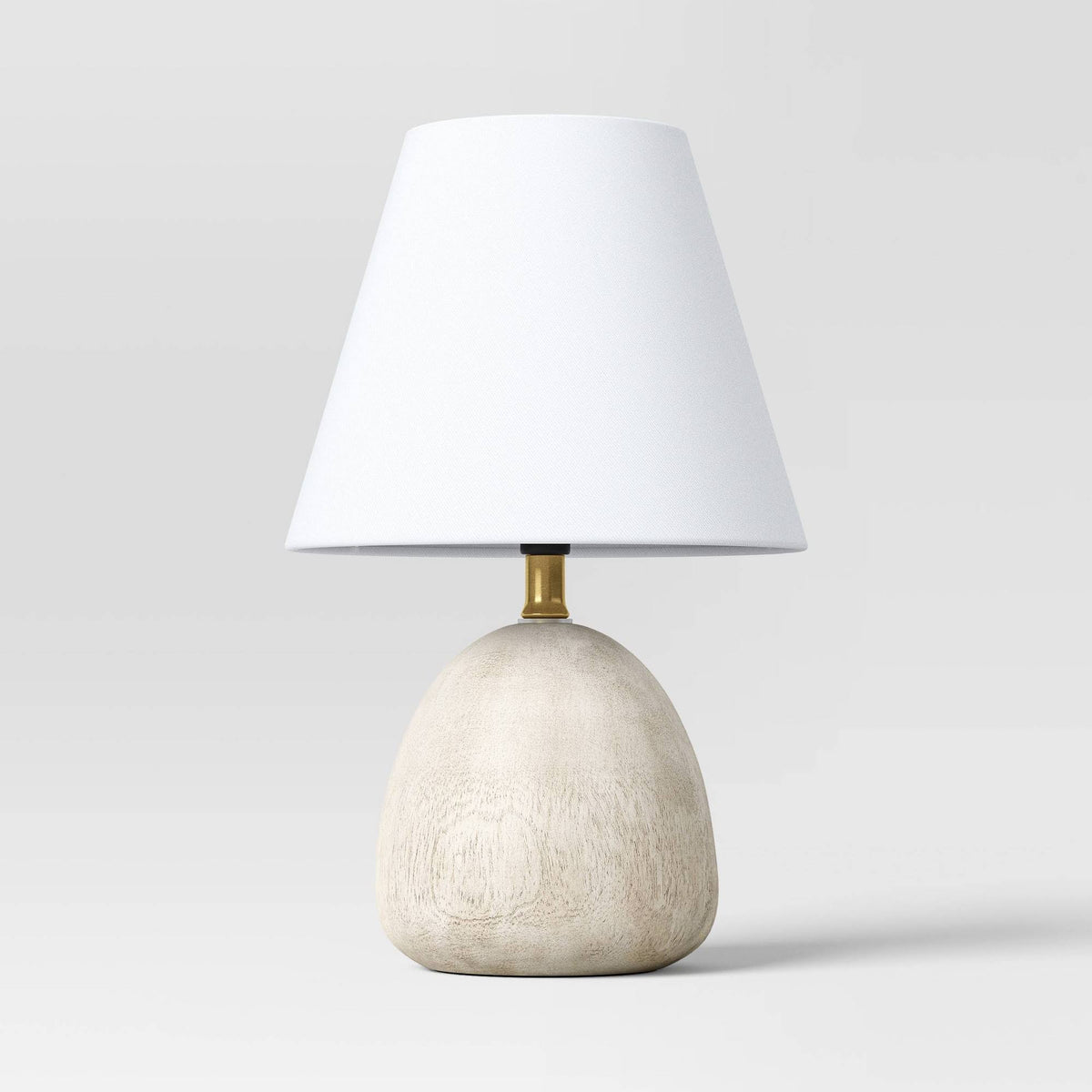 Faux Wood Mini Table Lamp White - Threshold - Product image 1