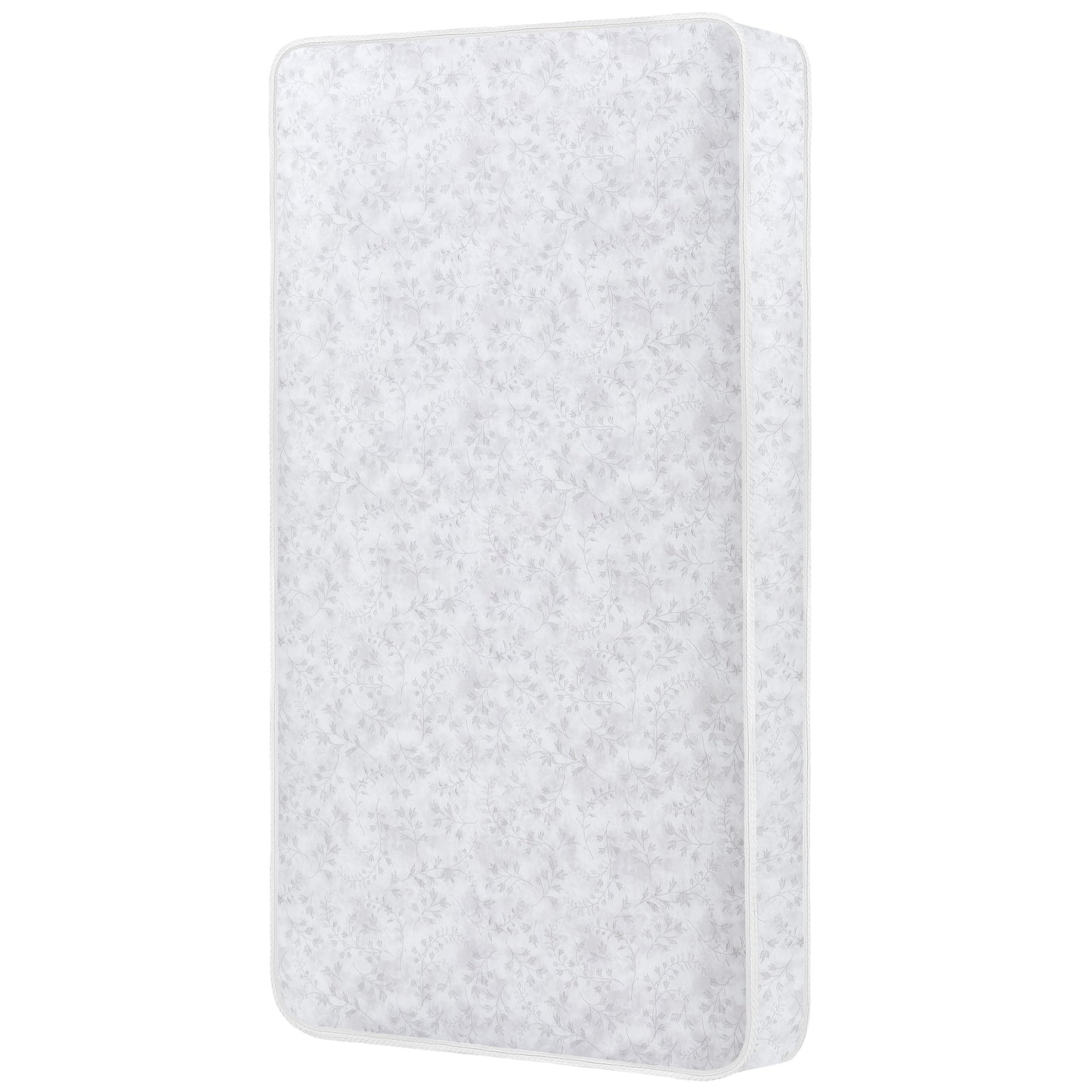on Me Twinkle 5 88 Coil Crib and Toddler Mattress. Morning Mist Floral. Greenguard Gold Certified