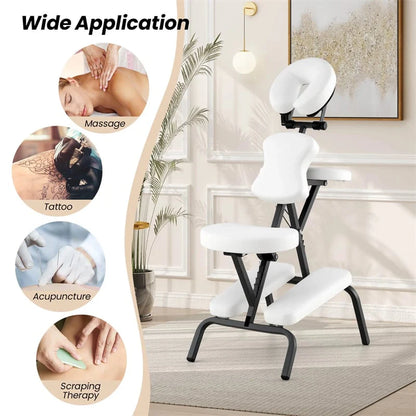 Portable Lightweight Massage Chair, PU Leather Tattoo Spa Chair with Thickened Sponge & Carrying Bag - Product image 20