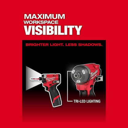 M12 FUEL 12V Lithium - Ion Cordless 3/8 In. Ratchet and 1/4 In. Impact Driver Kit (2 - Tool) W/Batteries - Product image 6