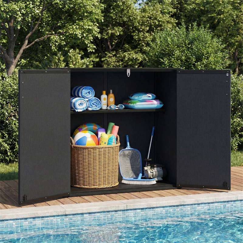175 Gallon Outdoor Storage Shed, All-Weather Resin Patio Storage Box with Floor - Product image 11