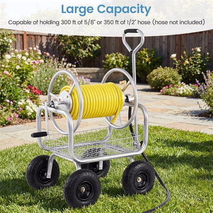 Portable Garden Hose Reel Cart Holds 300FT of 5/8" Large Capacity - Product image 26