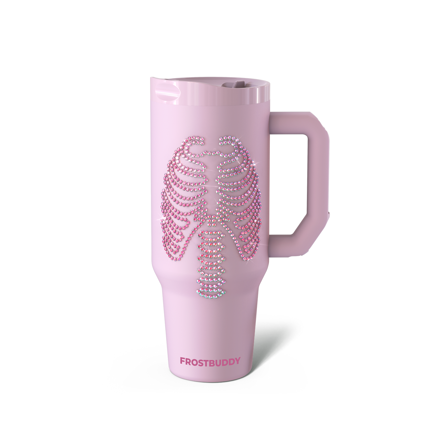 Thicc Buddy 40oz | Pink Skeleton image 1